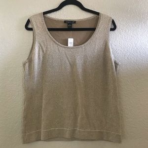 August Silk Metallic Sleeveless Top - NWT